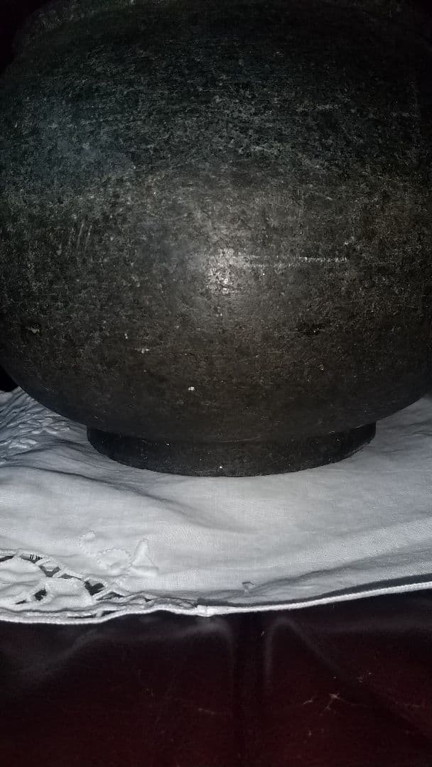 李朝　耳付き石器壷