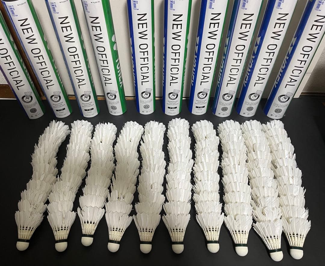 し*ー様 バドミントン中古シャトル　ニューオフィシャル120球➕エアロセンサ70