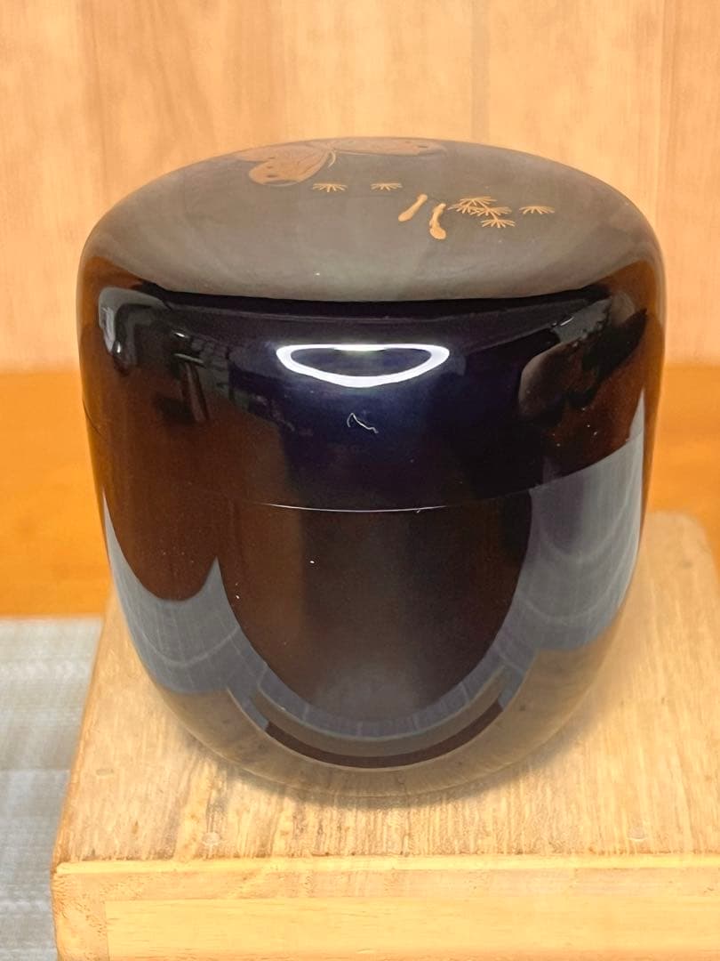 169 茶道具 中村宗悦 作 春野蒔絵 中棗