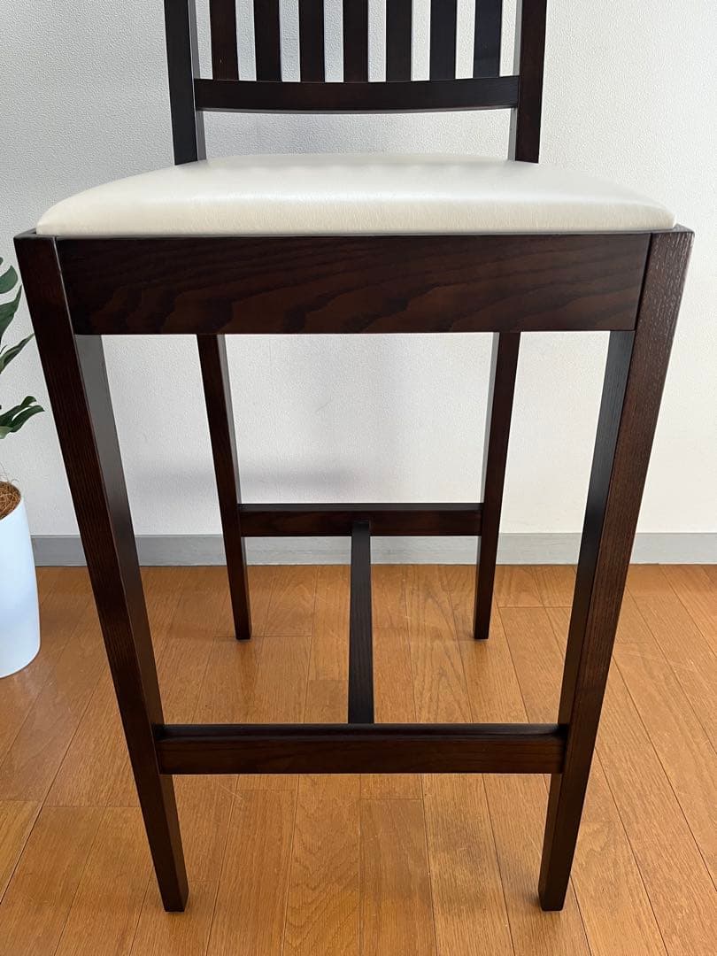 ロックストーン　ハイチェア　① 岩倉榮利　カウンターチェア　本革　モダン　美品