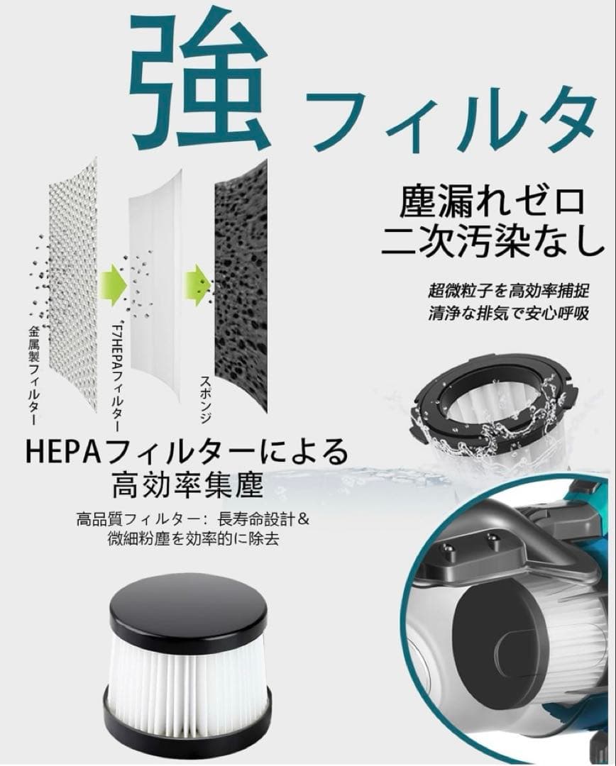 コードレス掃除機 本体のみ マキタ互換 強力吸引 軽量 スティックハンディ両用