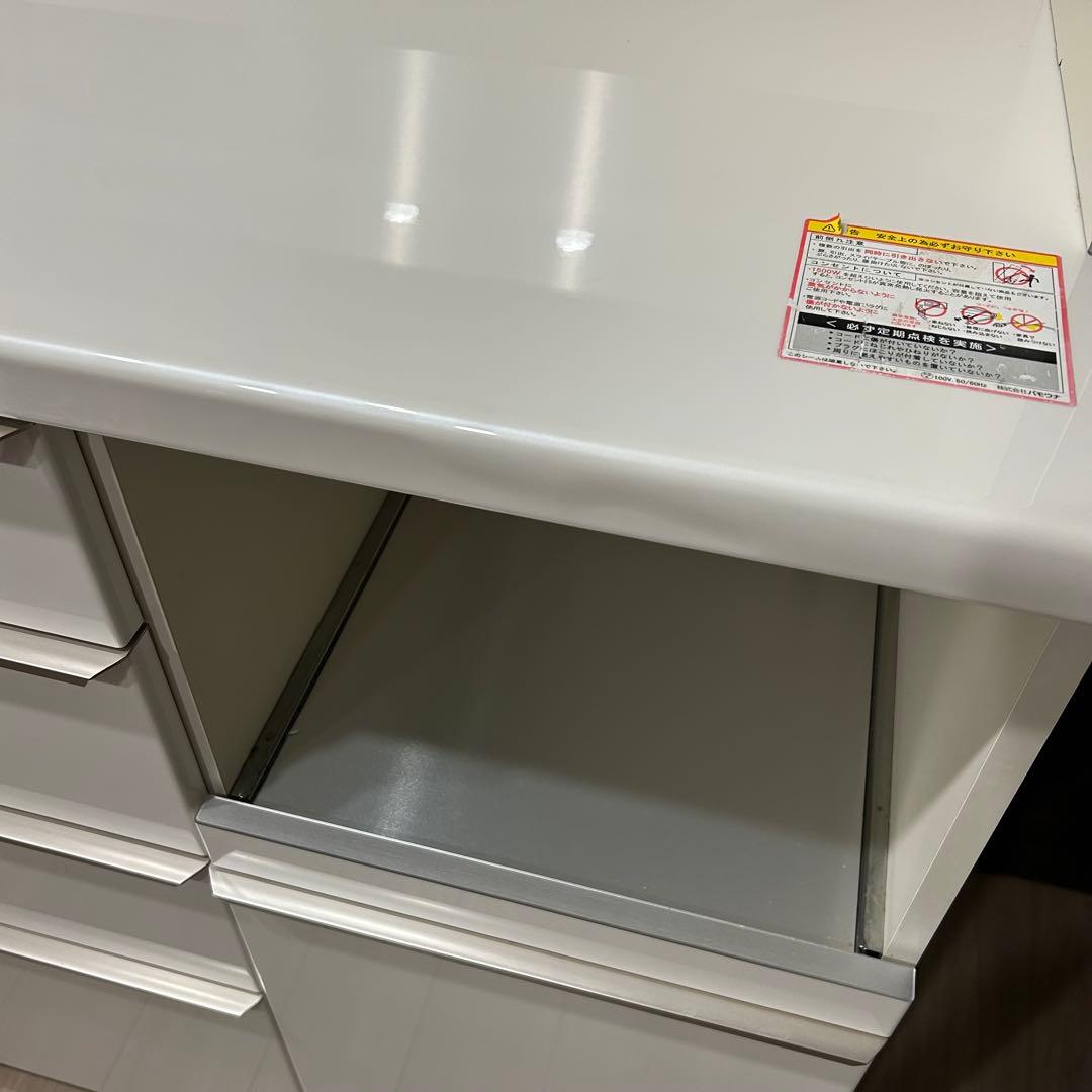 パモウナ　食器棚　160cm ホワイト