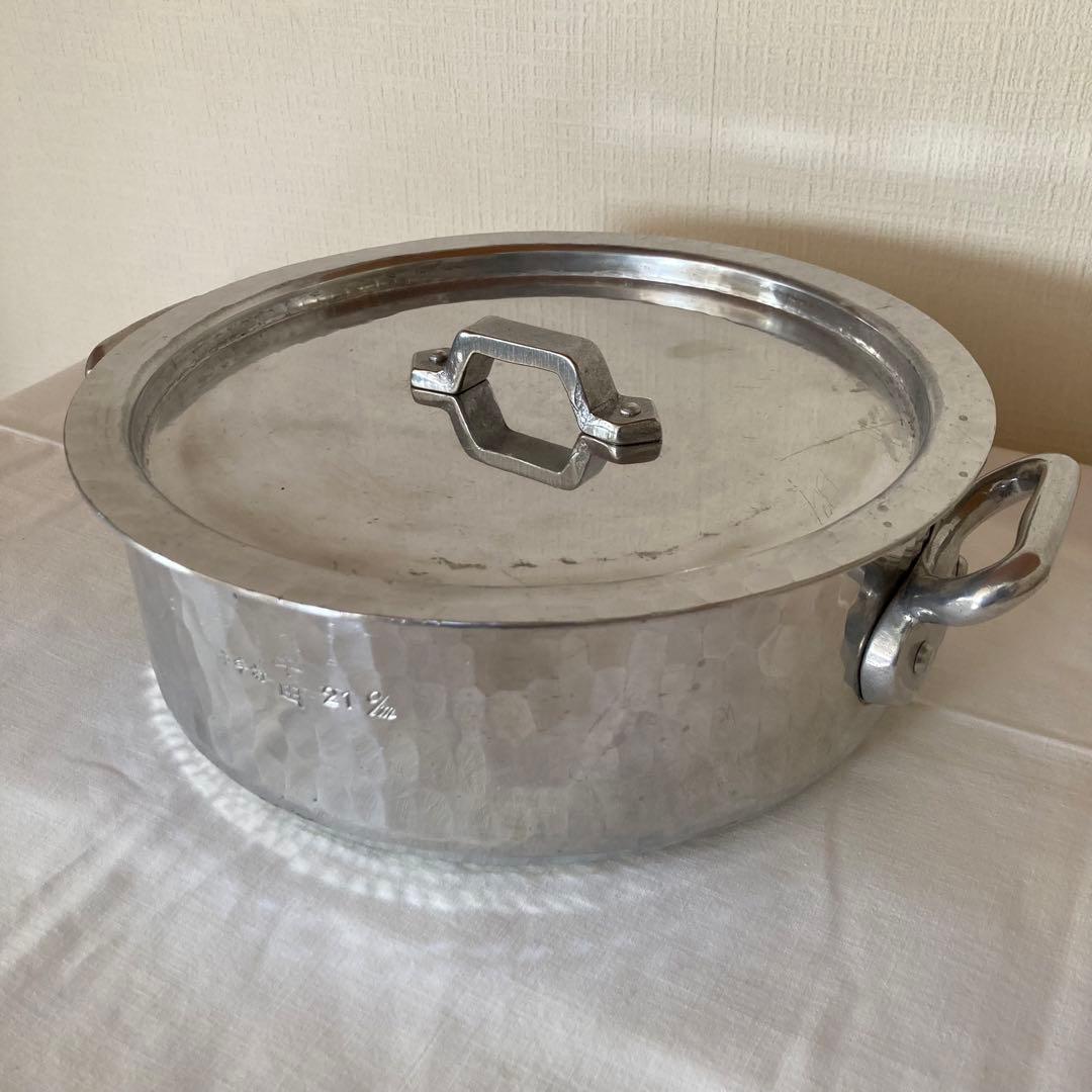 姫野作 本手打アルミ浅形鍋　21cm 別注品