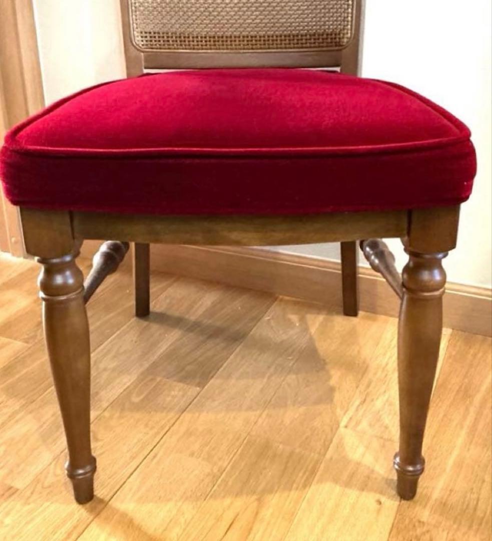 コスガ　籐製アンティーク風ルームチェア