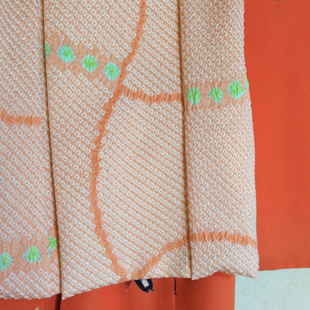 七五三３歳お着物と正絹総絞りの被布と小物セット(長襦袢無し）