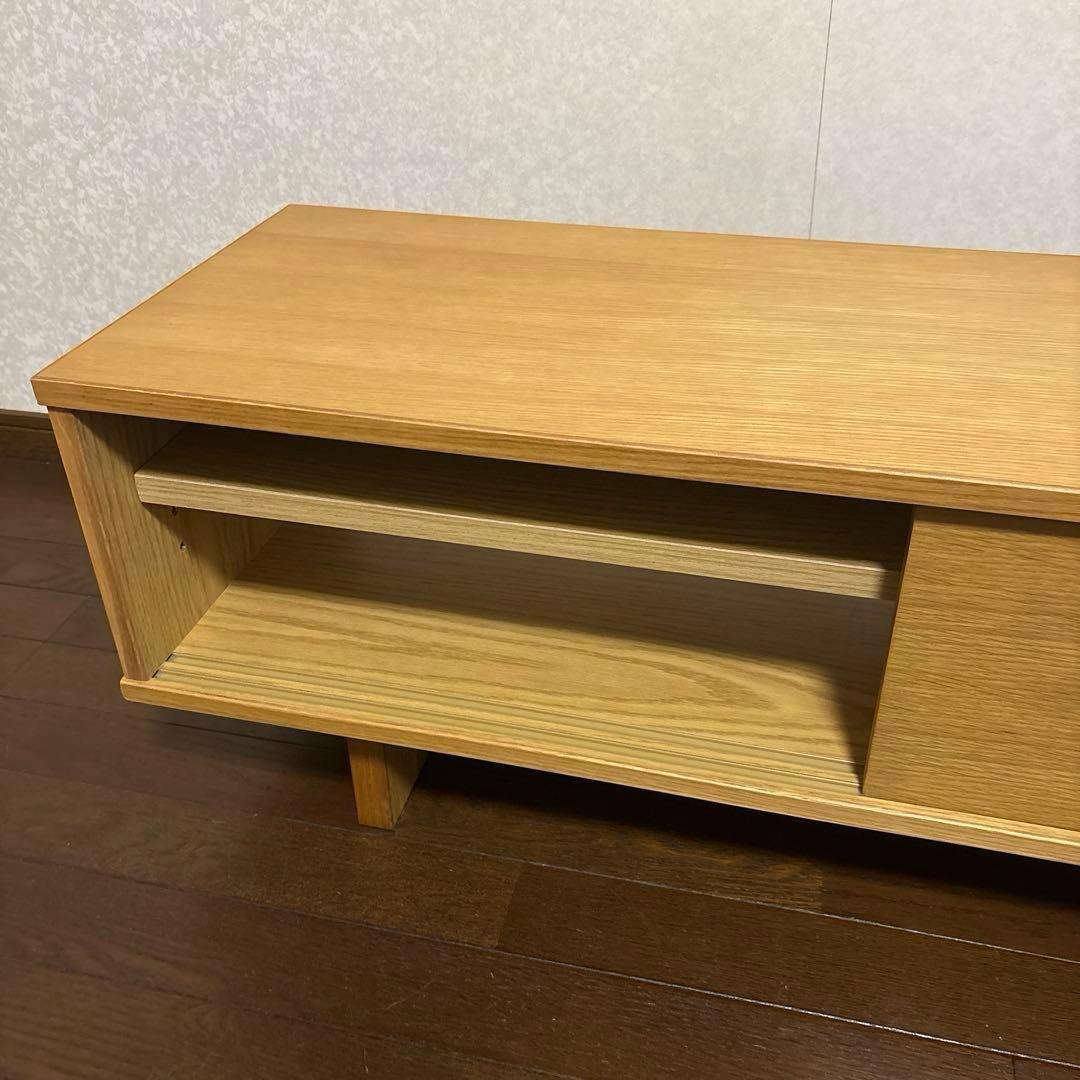 【美品】 無印良品 オーク材 AVラック 薄型 (引戸) テレビボード