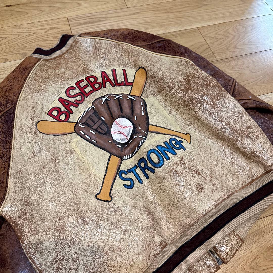 【Jeep】スタジャン 80s レザージャケット 着画有り