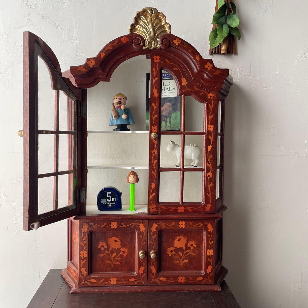 ウチダ様　木製　木象嵌　寄木細工　アジアン家具　ヨーロッパ風　キャビネット