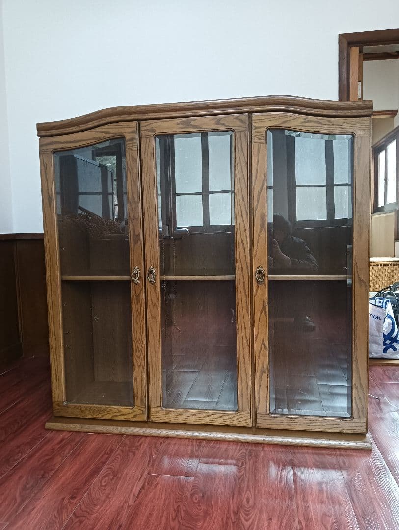 本棚　食器棚　木製 アンティーク　高さ190横120奥行き44