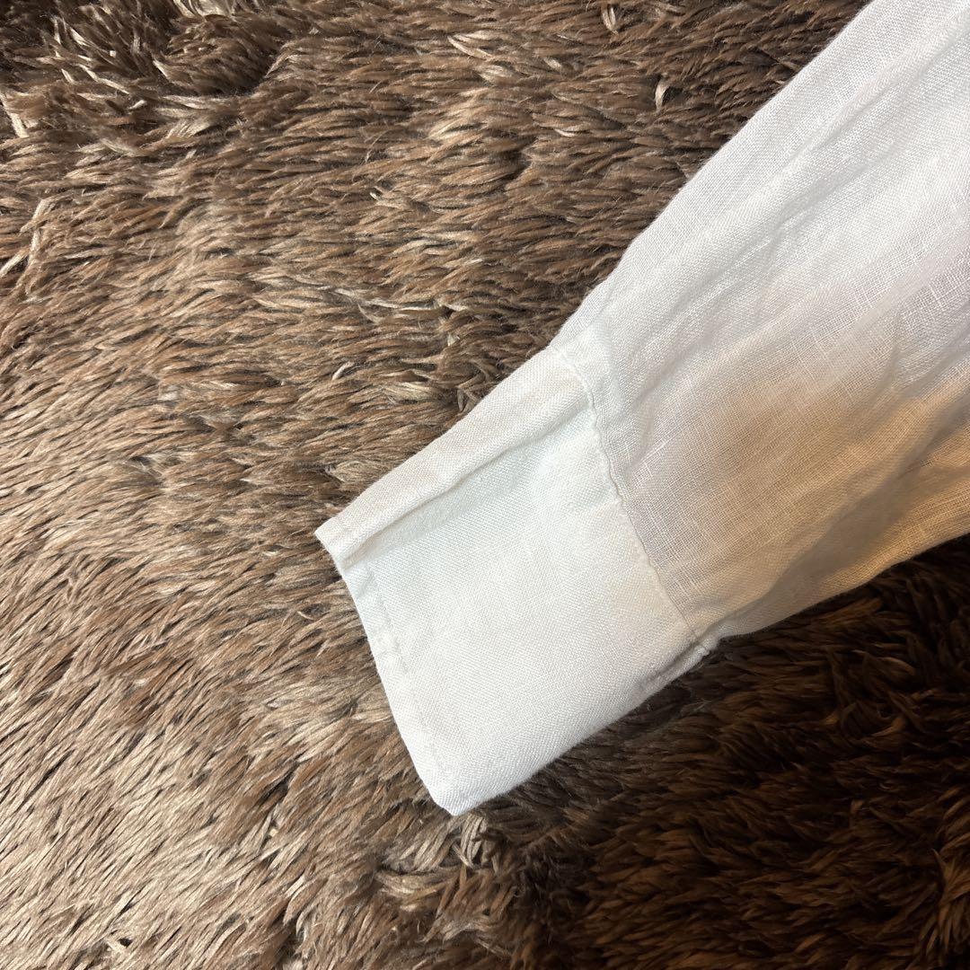 美品＊Ralph Lauren ラルフローレン　リネンシャツ　白　長袖　XS