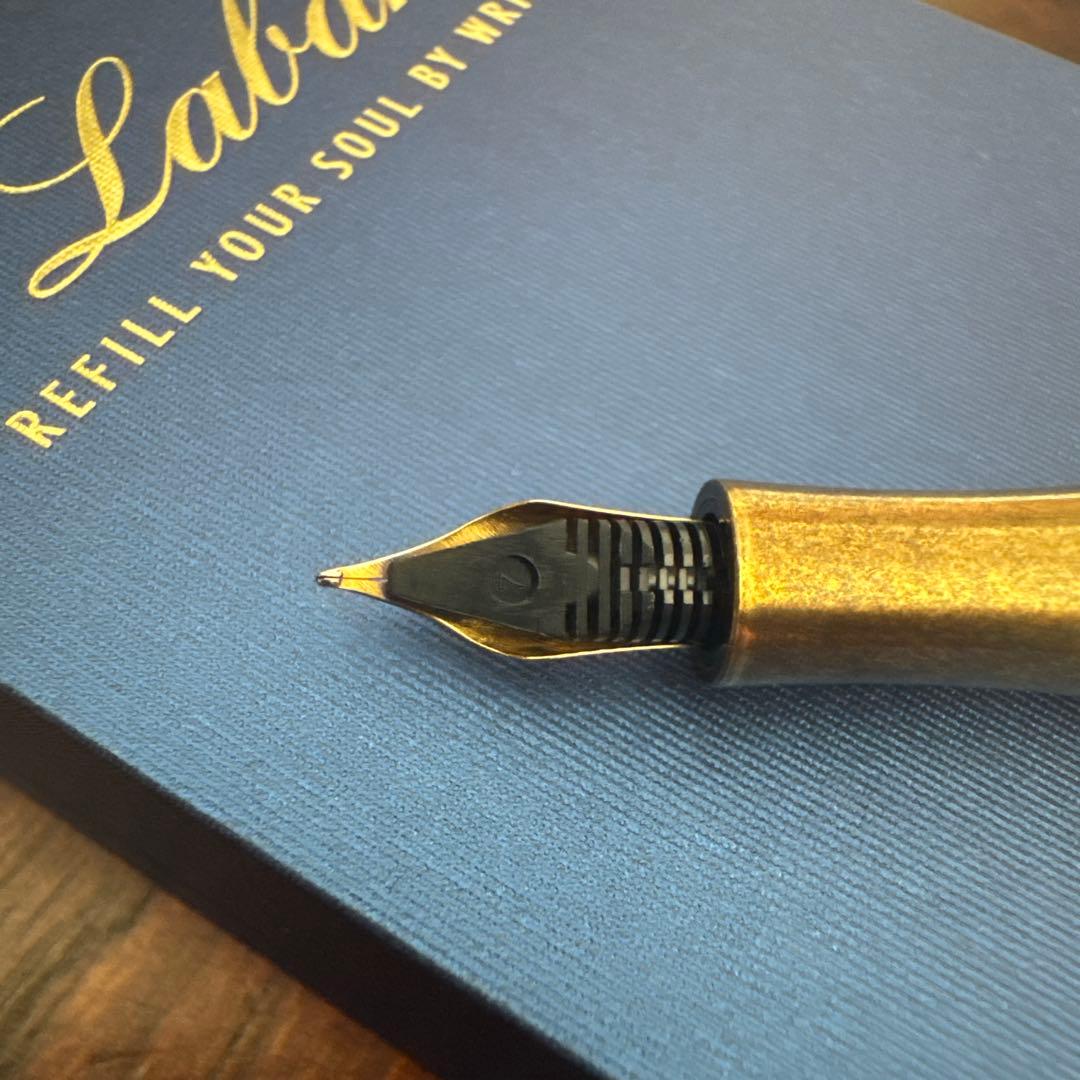 ラバン 万年筆 細字 F LABANアンティークII レッド ゴールド