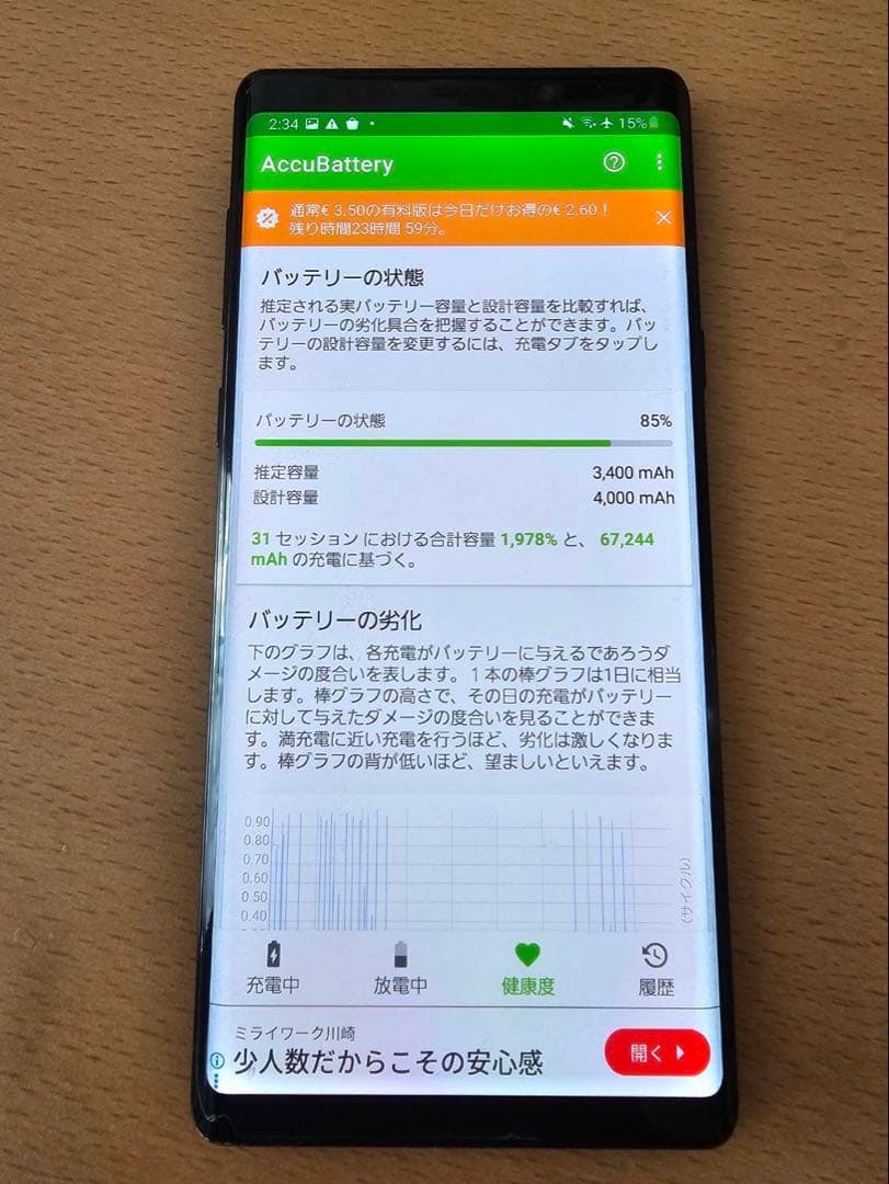 au Galaxy note9スマートフォン本体 箱付き