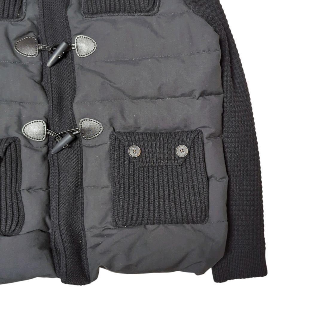 美品 BARK ダッフル ダウン切り替え ワッフル ブラック L イタリア製