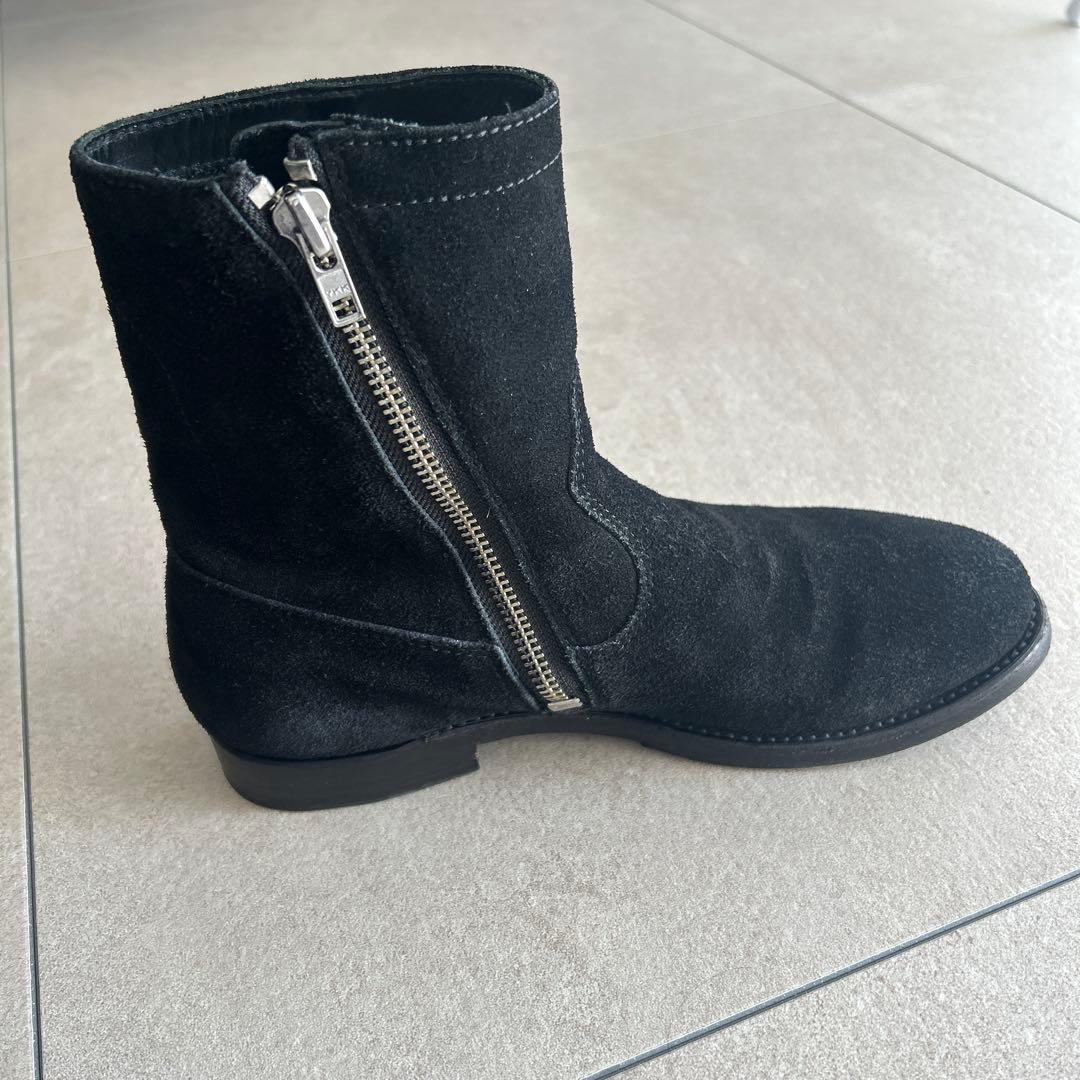 大人気　美品アンユーズド【UNUSED】のスエード皮のジップアップ　ブーツ