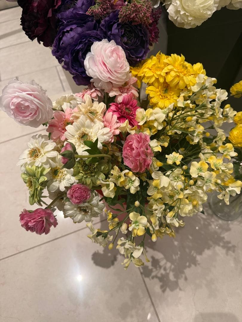 【まとめ売り】アートフラワーセット 多色 造花 アーティフィシャルフラワー