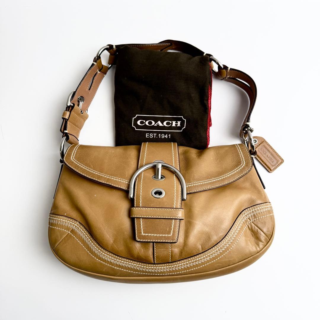 バッグ COACH Flap Soho Lether Shoulderbag y2k
