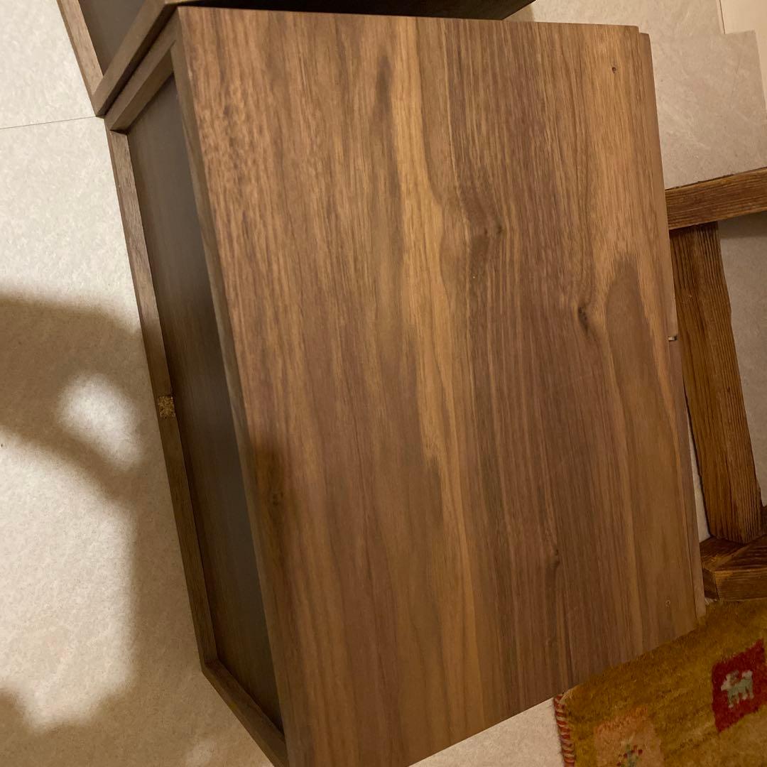 無印　ウォールナット　棚引き出し2点