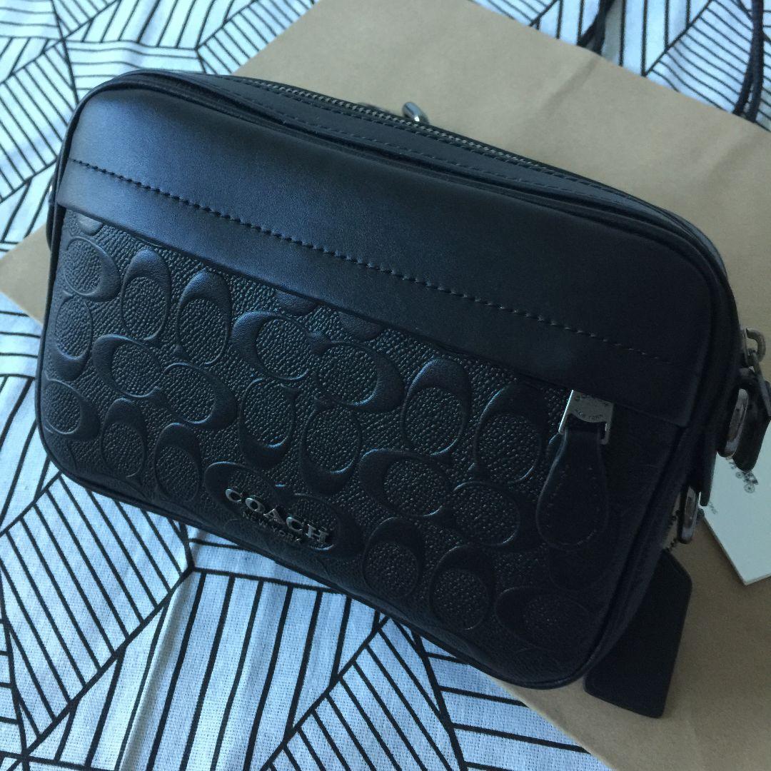 COACHコーチバッグ F50713 ブラック ショルダーバッグメンズバッグ