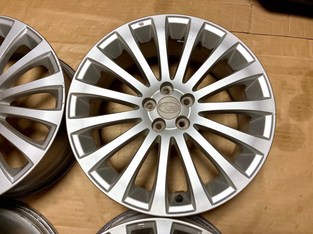 ②レガシィ 純正ホイール 18 7.5J+55 5穴 PCD100 BR9 BM