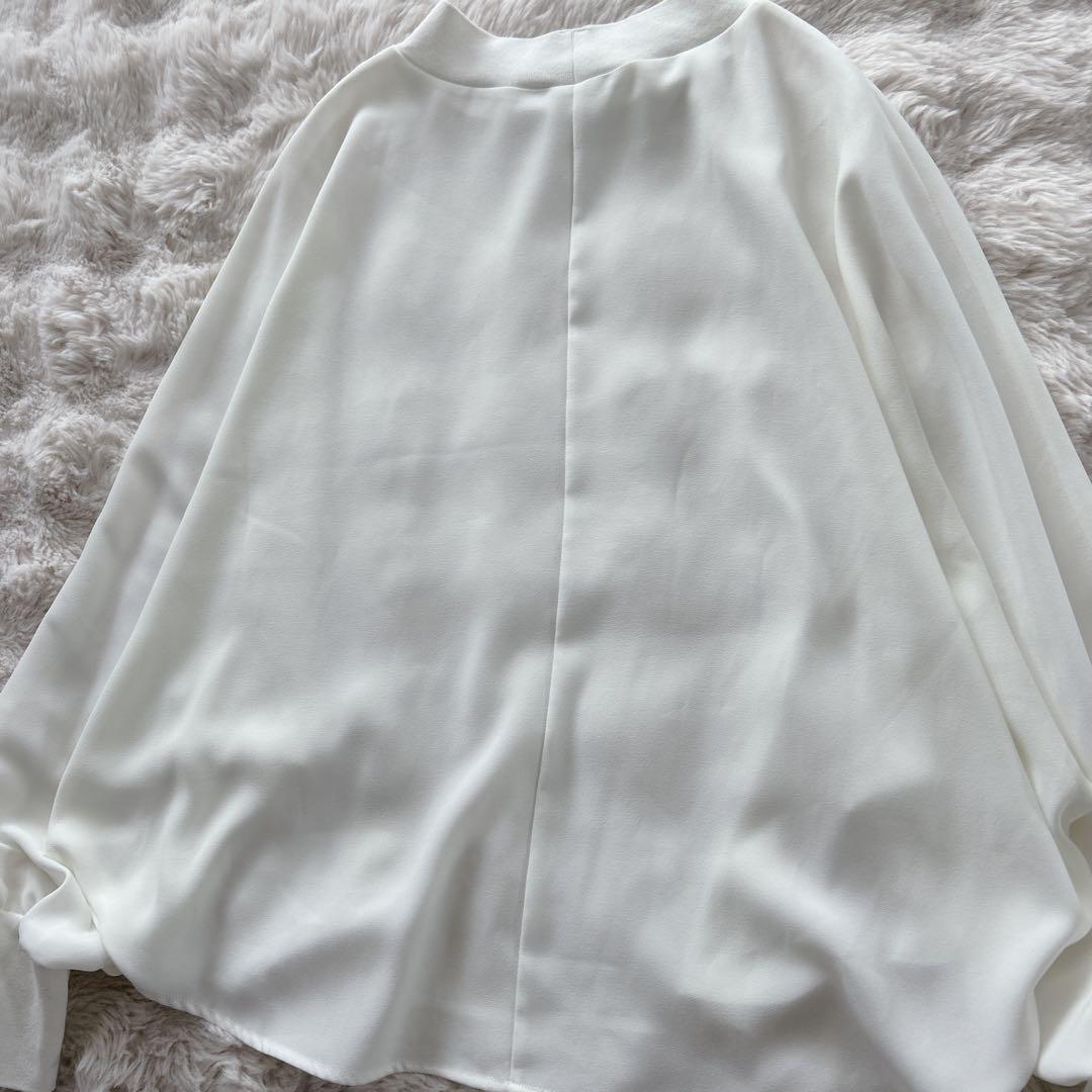 ビアズリー★ニットコンビドルマンブラウス　ホワイト