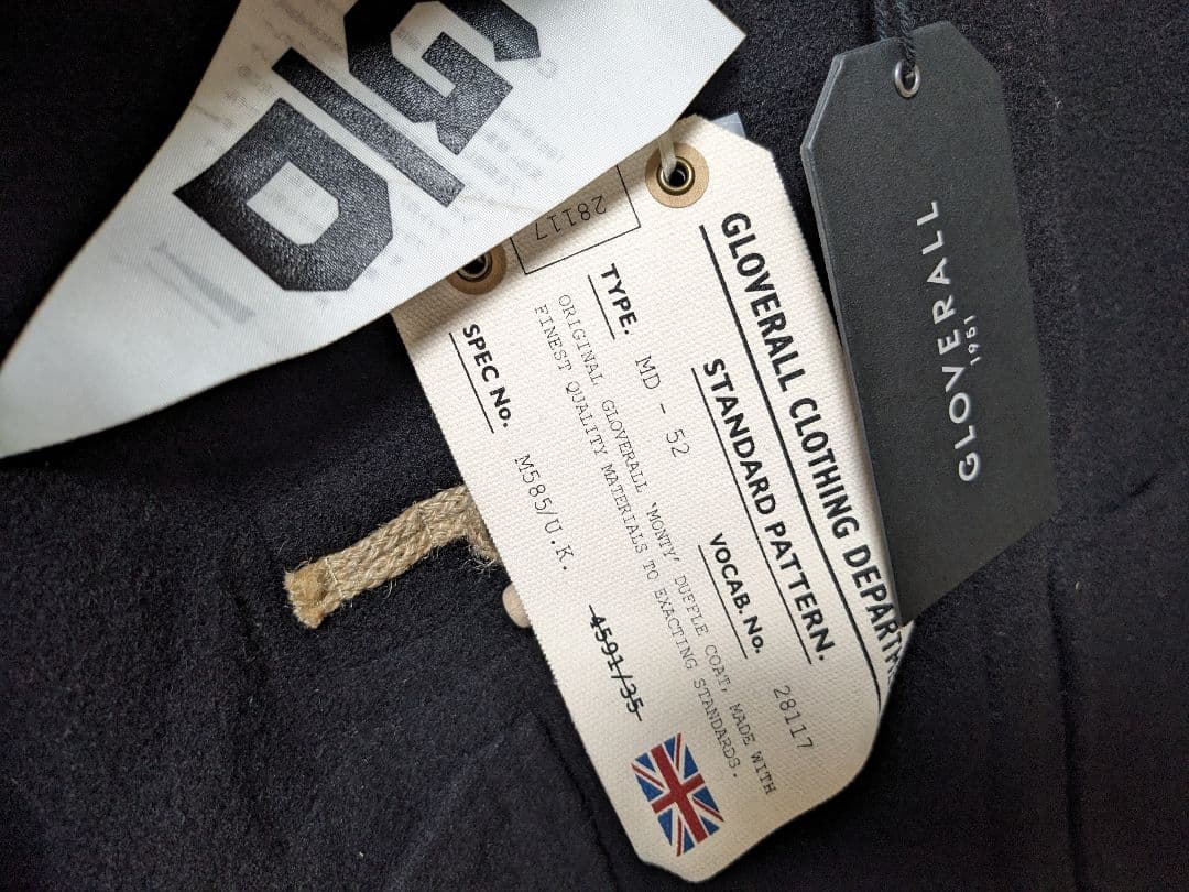 値下中Gloverall M585/U.K. MD-52 MONTY モンティー