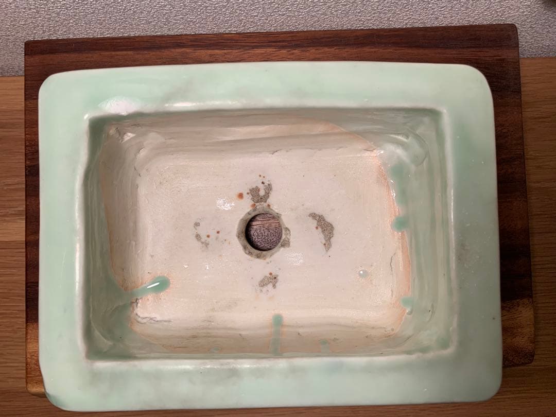 青磁長方鉢 時代鉢 盆栽 鉢植え 青磁 染付 水仙 和鉢