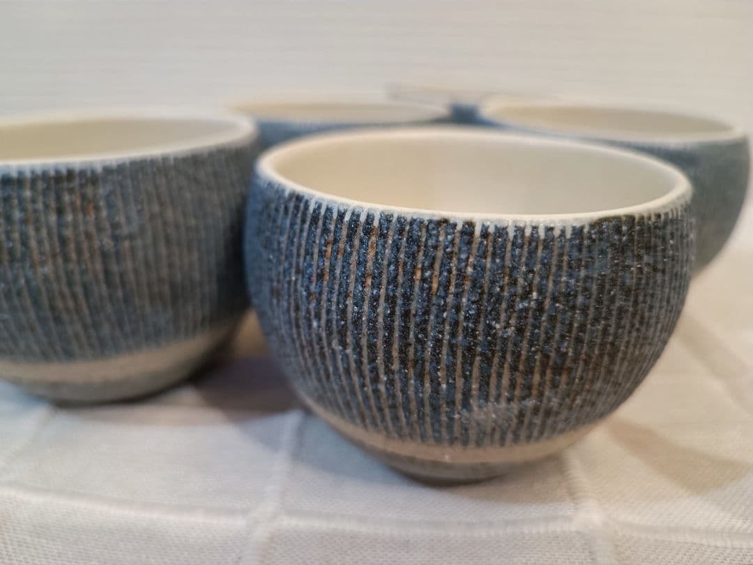 笠間焼　湯呑み5個セット　飯沼耕市氏作