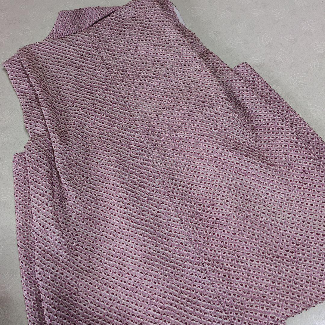 七五三３歳正絹総絞り手縫いの被布(淡い藤色）