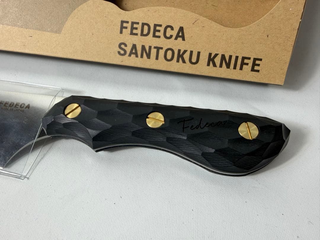 【新品】FEDECA フェデカ　三徳包丁　大　名栗ブラック
