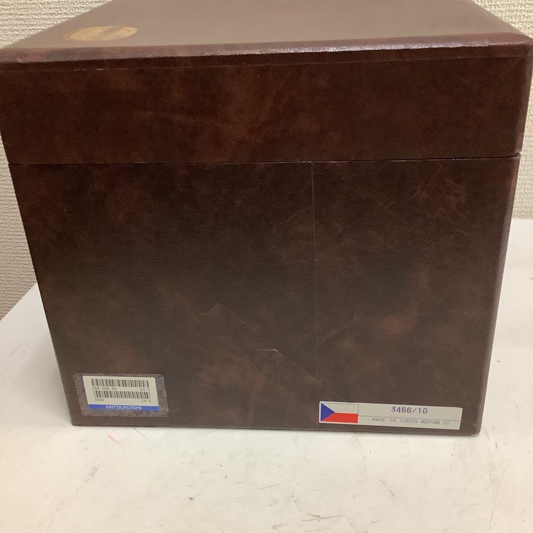 6049⑧★カットクリスタル花瓶 約25cm 高★