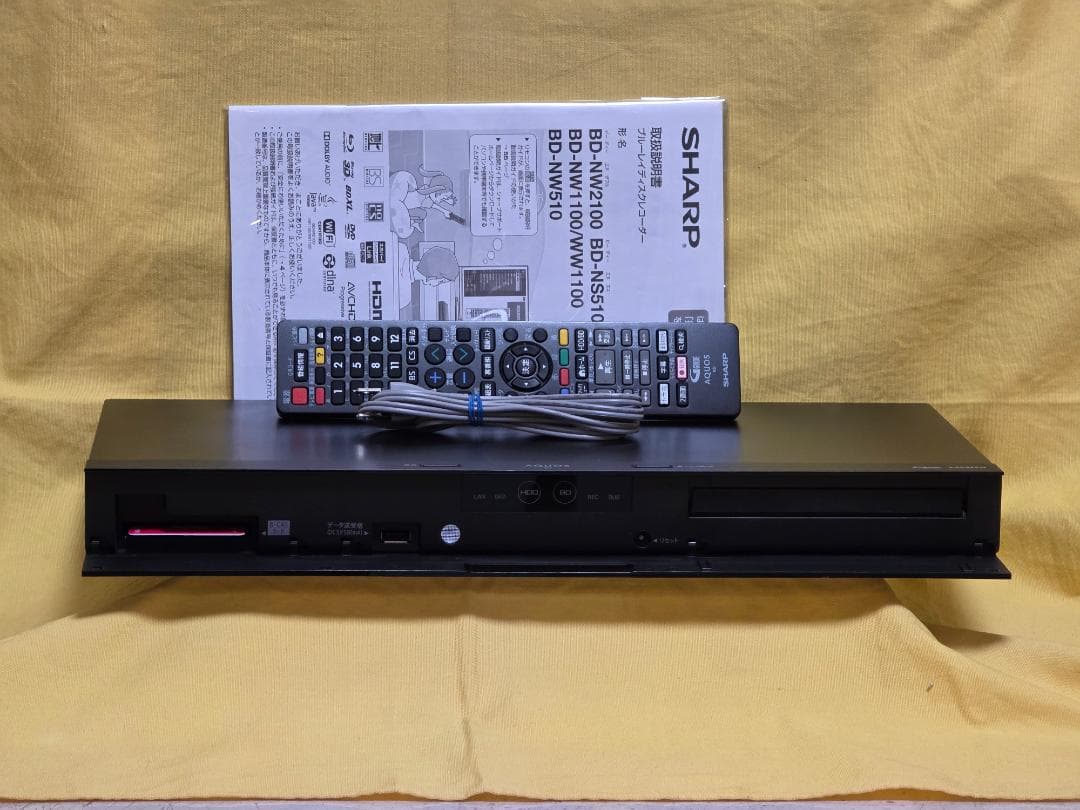 SHARP AQUOS BDレコーダー BD-NW1100　2016年製　稼働品
