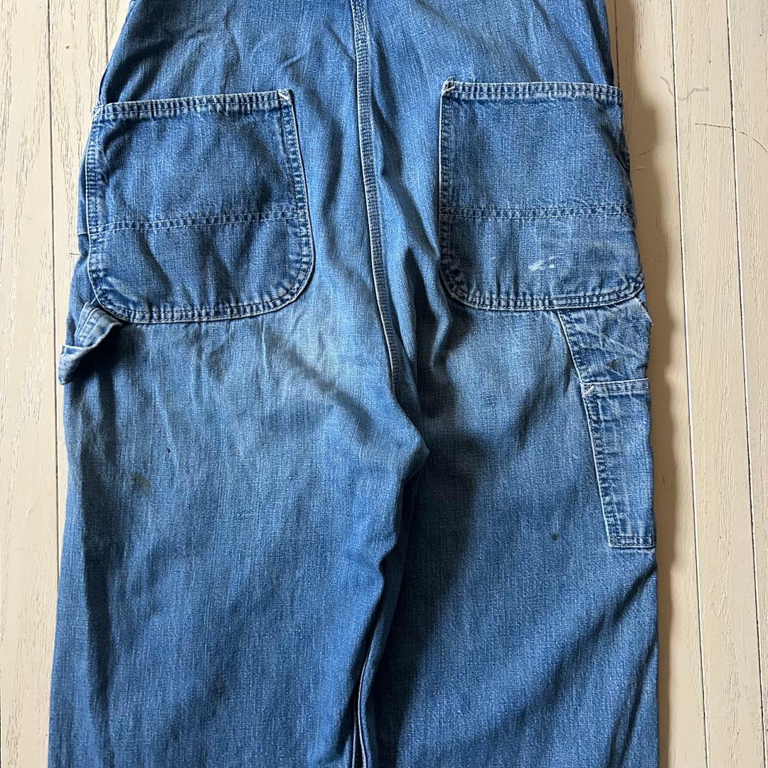 60s 70s Carhartt オーバーオール プリントタグ デカC M相当