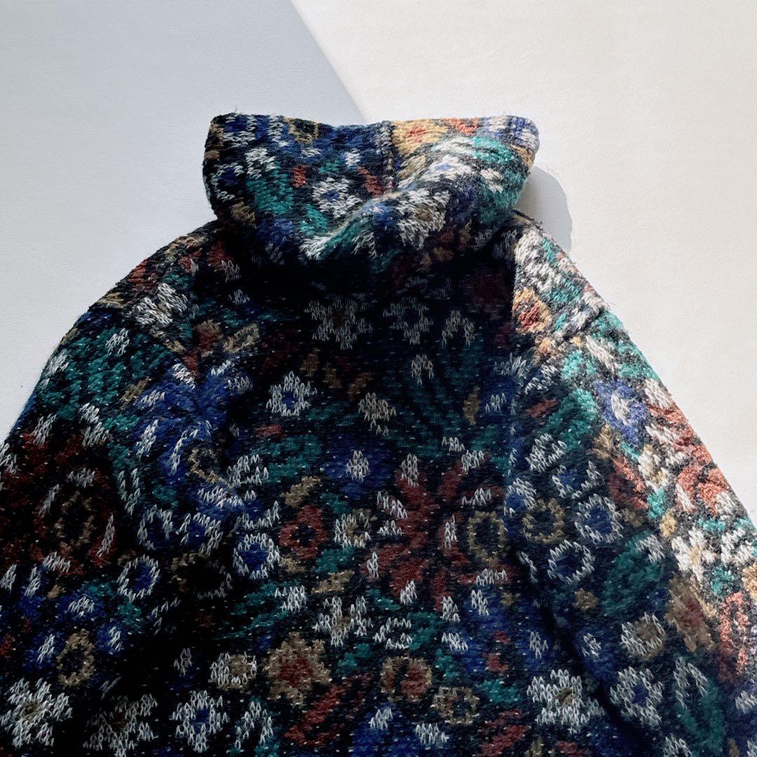 茄子の花様！ミッソーニ リバーシブル ウール　モヘア 幾何学模様 イタリア製