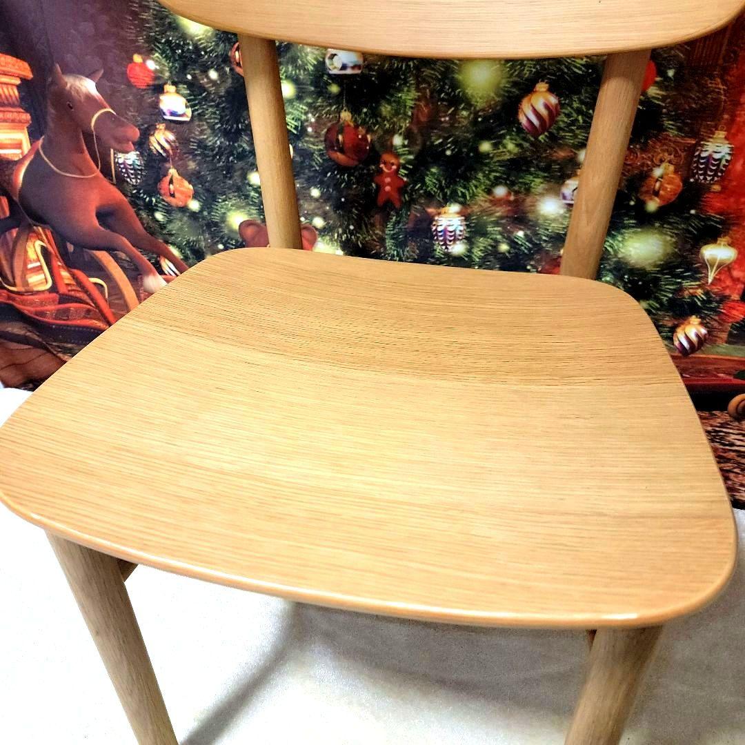 【iam】無印良品　ラウンドチェア オーク材 インテリア