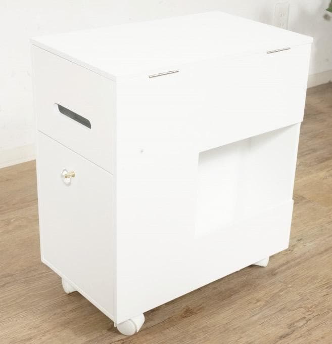 フォロー割【新品】コスメワゴン　クリスタル調ハンドル ドレッサー　コスメ収納