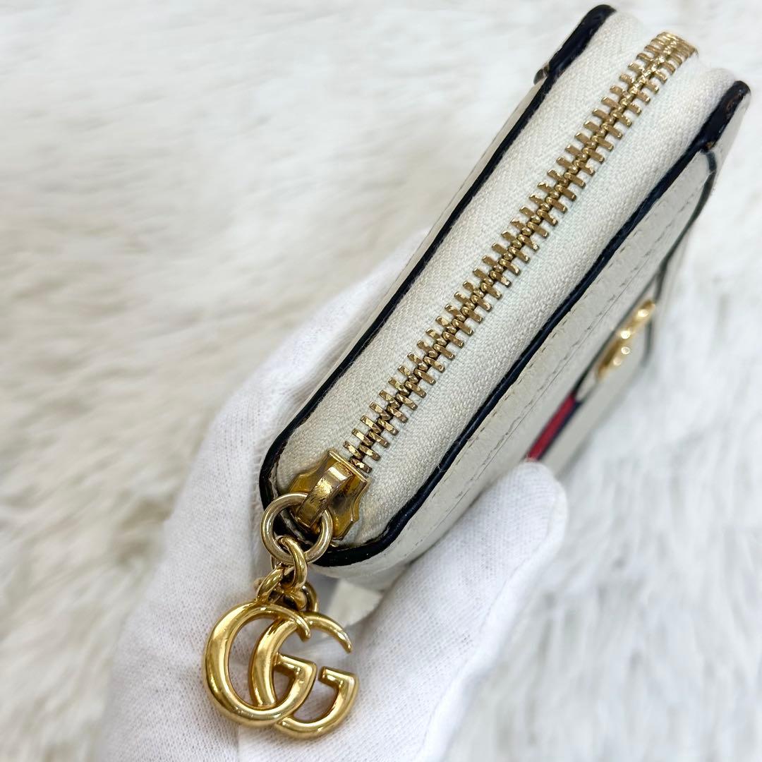 GUCCI 長財布 オフィディア シェリーライン GG マーモント ホワイト