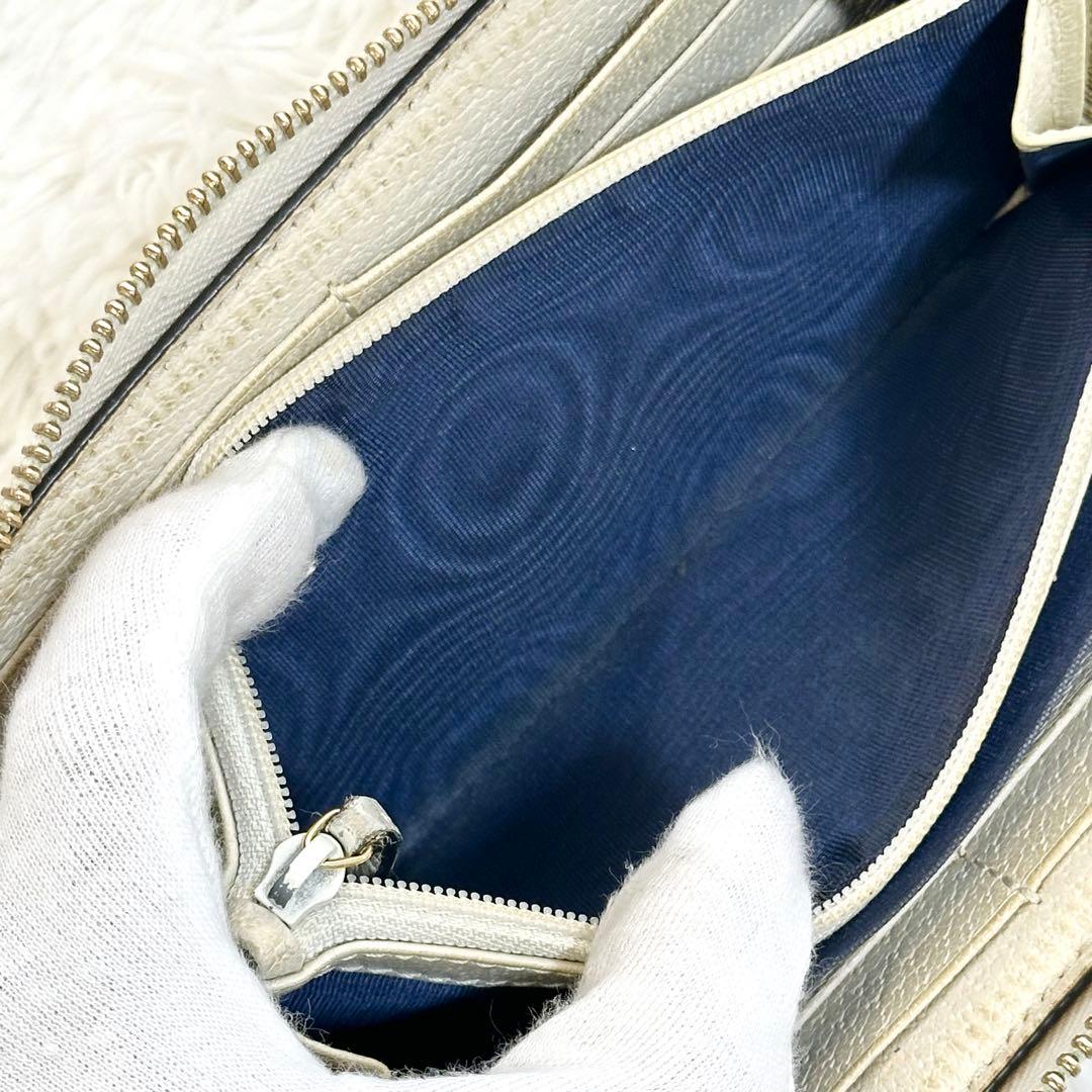 GUCCI 長財布 オフィディア シェリーライン GG マーモント ホワイト