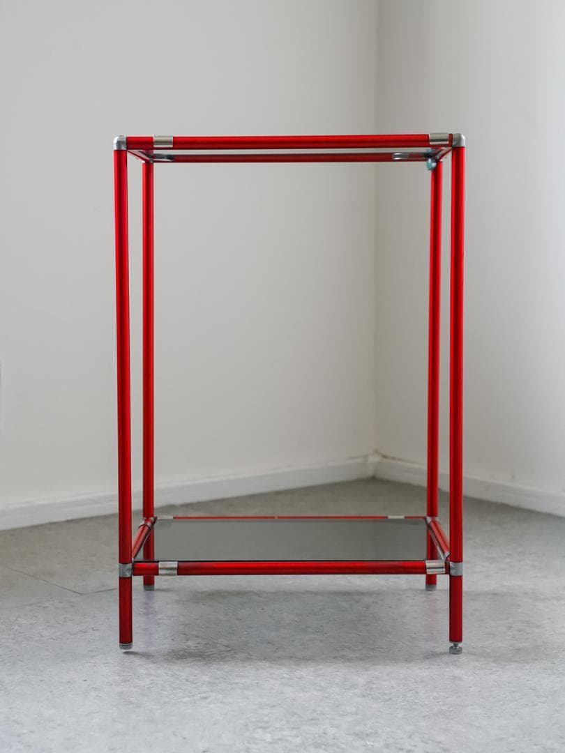 ヴィンテージ ガラスシェルフ モジュールラック 収納棚 ポストモダン