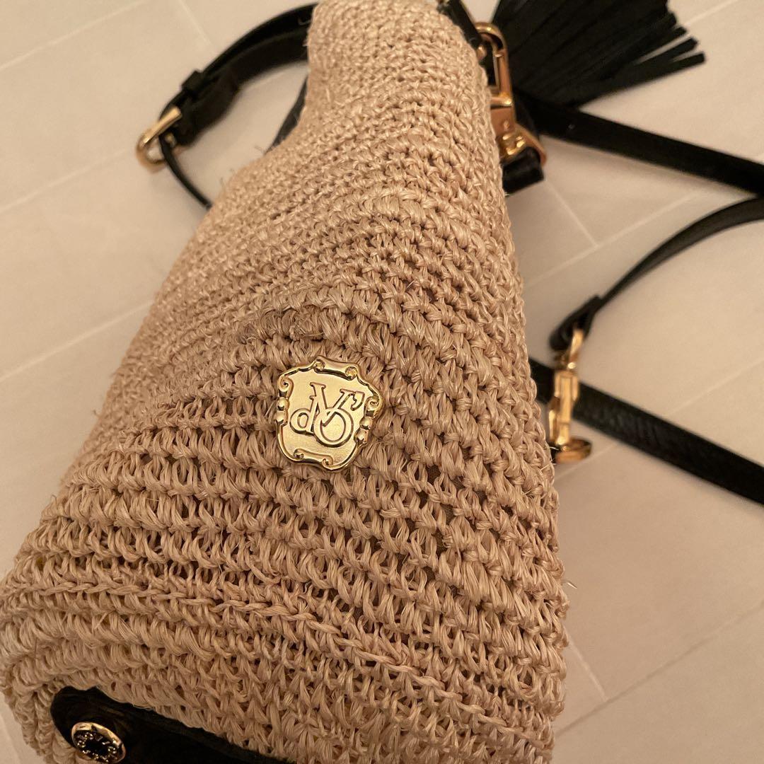 美品、ヴィオラドーロ、VIOLAd’ORO、ハンド、ショルダーバッグ、カゴバッグ