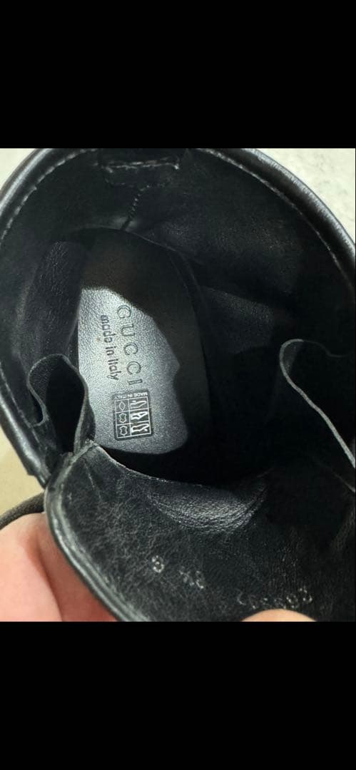 黒 レザー ハイカットブーツ 6 1/2 G