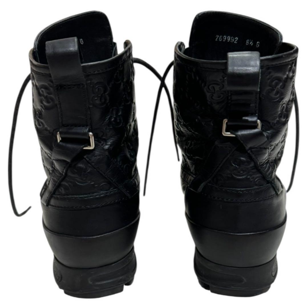 黒 レザー ハイカットブーツ 6 1/2 G