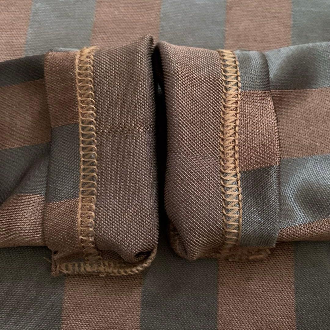 FENDI フェンディ　長袖カットソー　ズッカ柄　ダークブラウン　ストレッチ