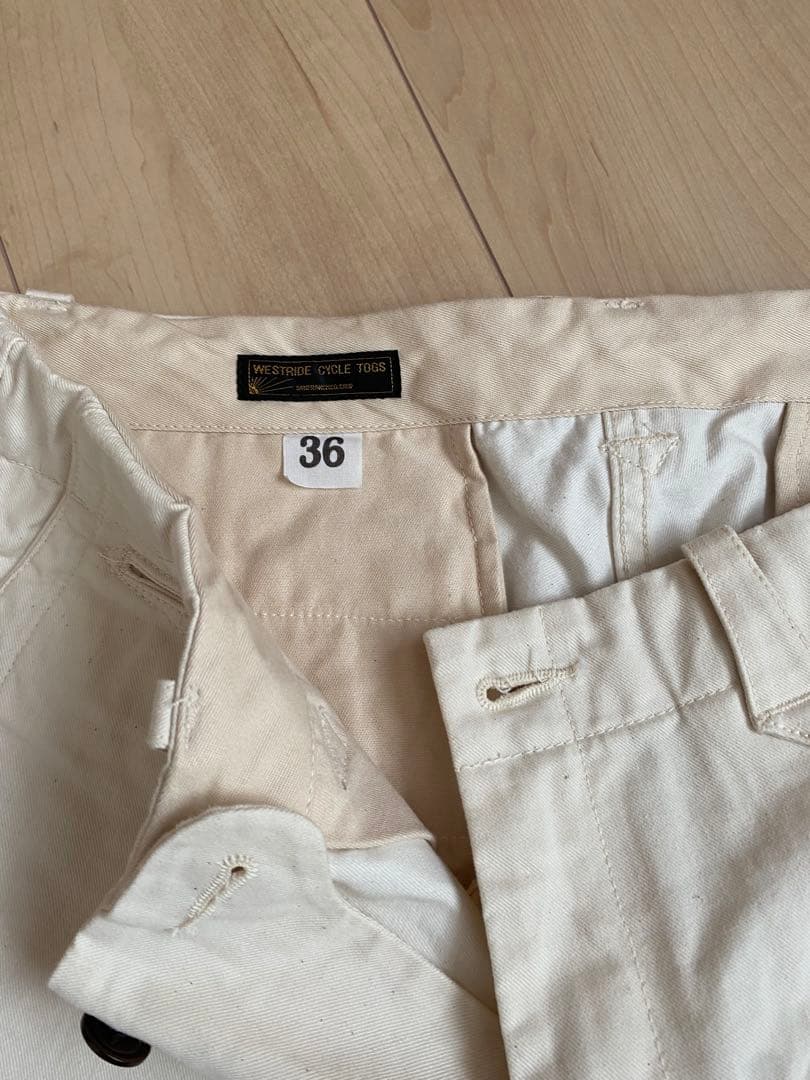 WESTRIDE ホワイトチノパン36