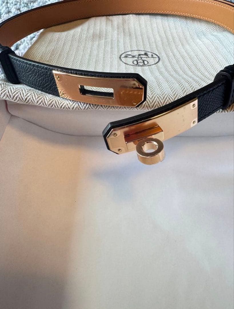 新品 HERMESエルメス ケリーベルトブラックK刻印(2025）