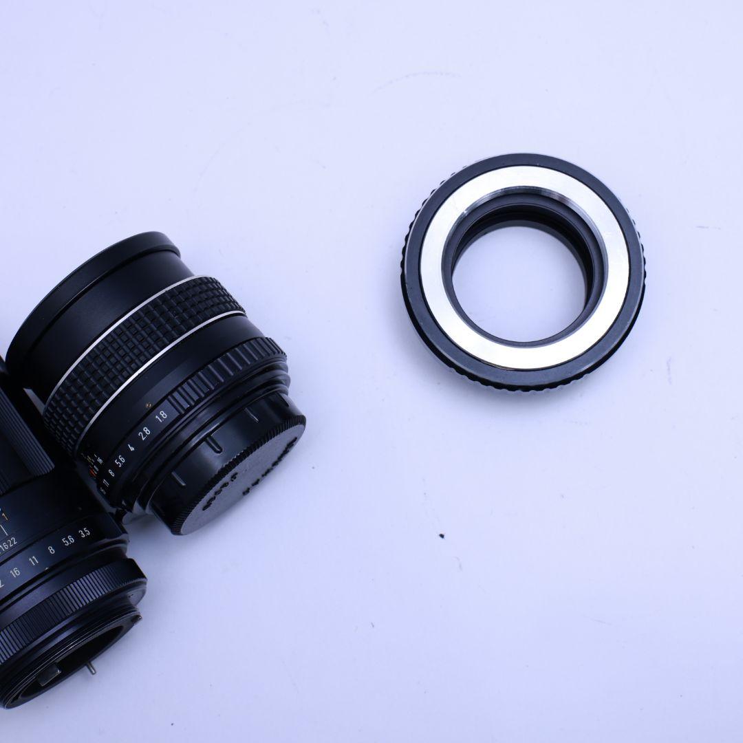 M42単焦点レンズ2本 マイクロフォーサーズマウントアダプター付き