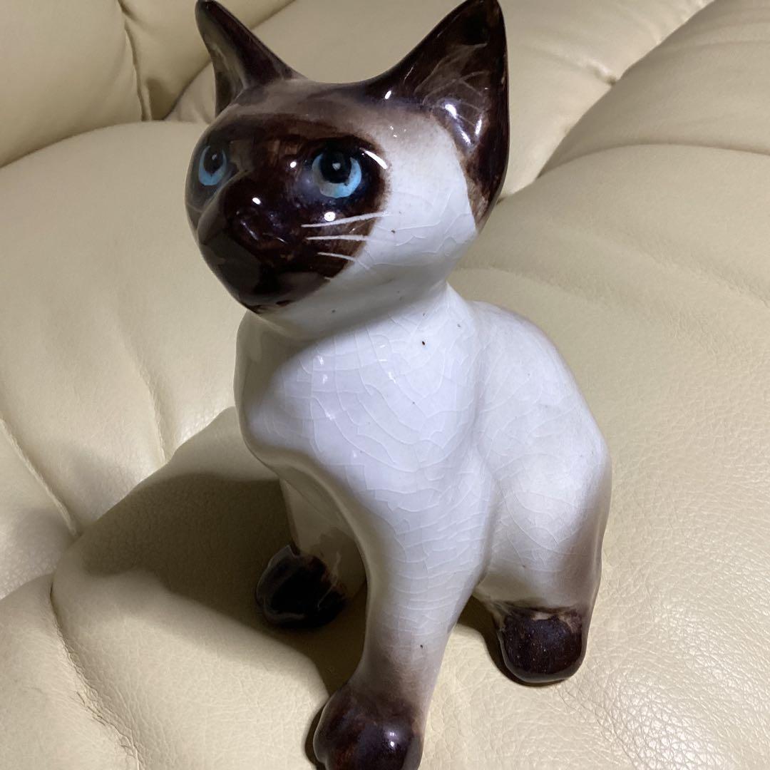 レア　シャム猫 高さ約１６cmケンジントンナンバー12の子　瞳が描かれている