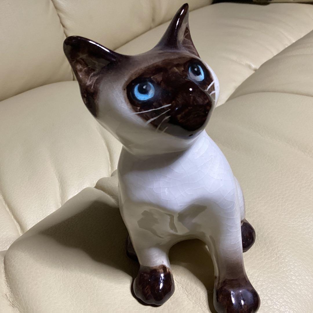 レア　シャム猫 高さ約１６cmケンジントンナンバー12の子　瞳が描かれている