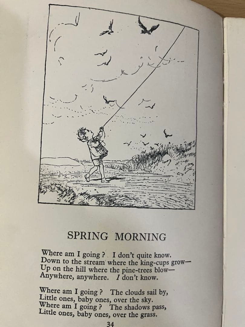 N o.412 希少 アンティーク 洋書 絵本 児童書 童謡 子どもための詩集