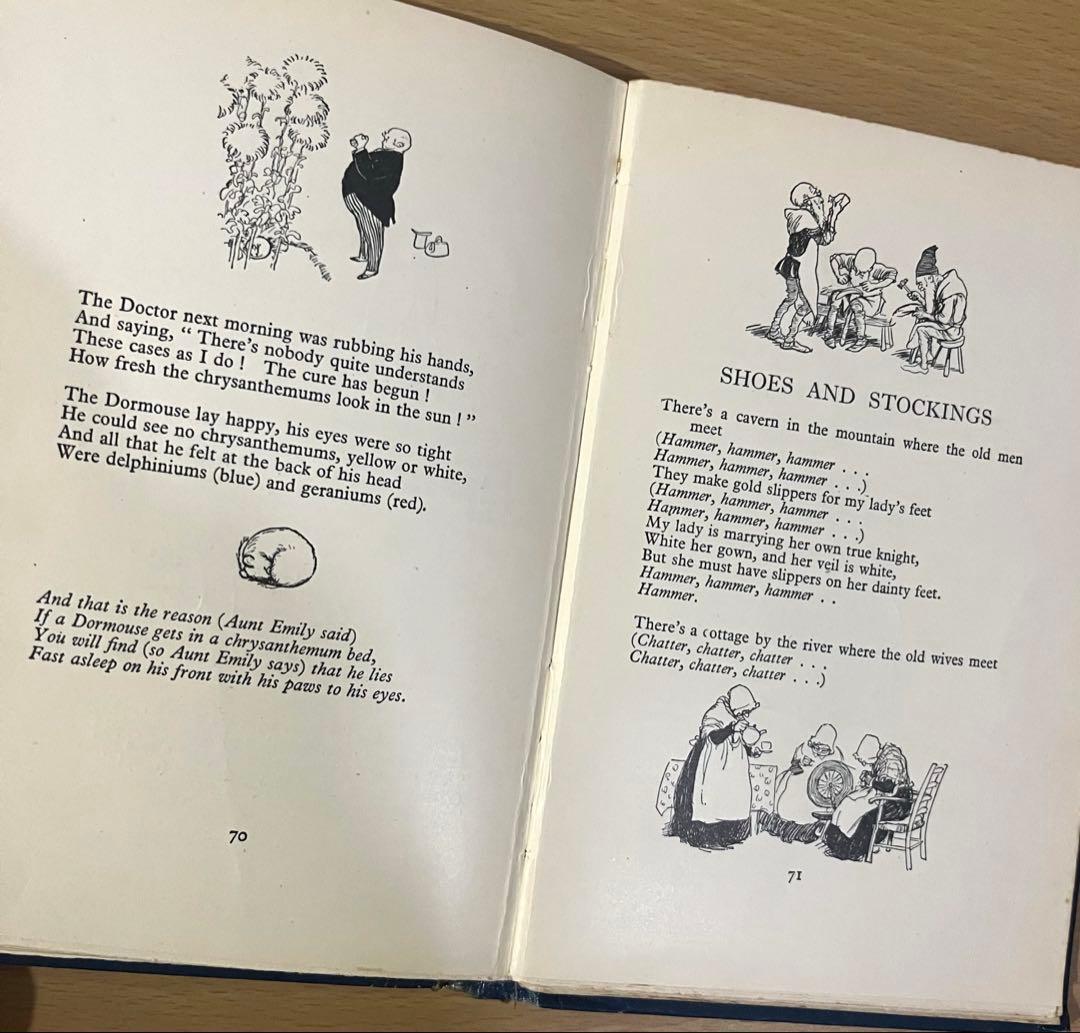 N o.412 希少 アンティーク 洋書 絵本 児童書 童謡 子どもための詩集