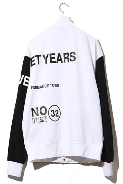 SY32 ストラドル プリント スタジアムジャケット M WHITE